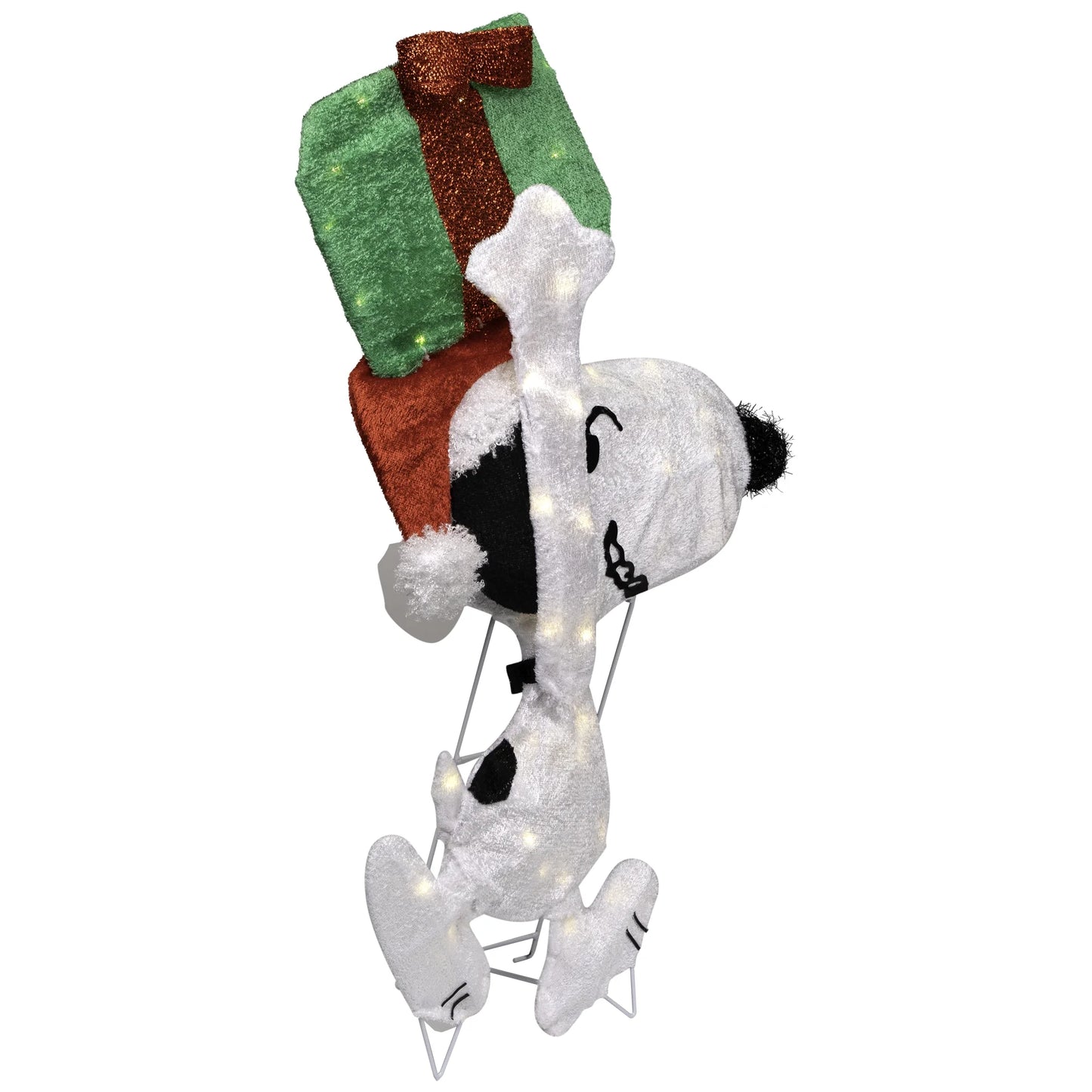 Peanuts Christmas 32" Prelit Snoopy Holding Present Outdoor Decoration - Clear Lights